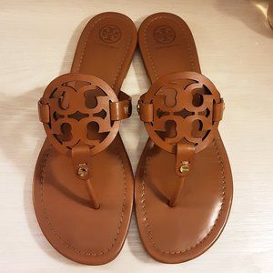 Authentic Tory Burch Miller Sandals in Vintage Vachetta